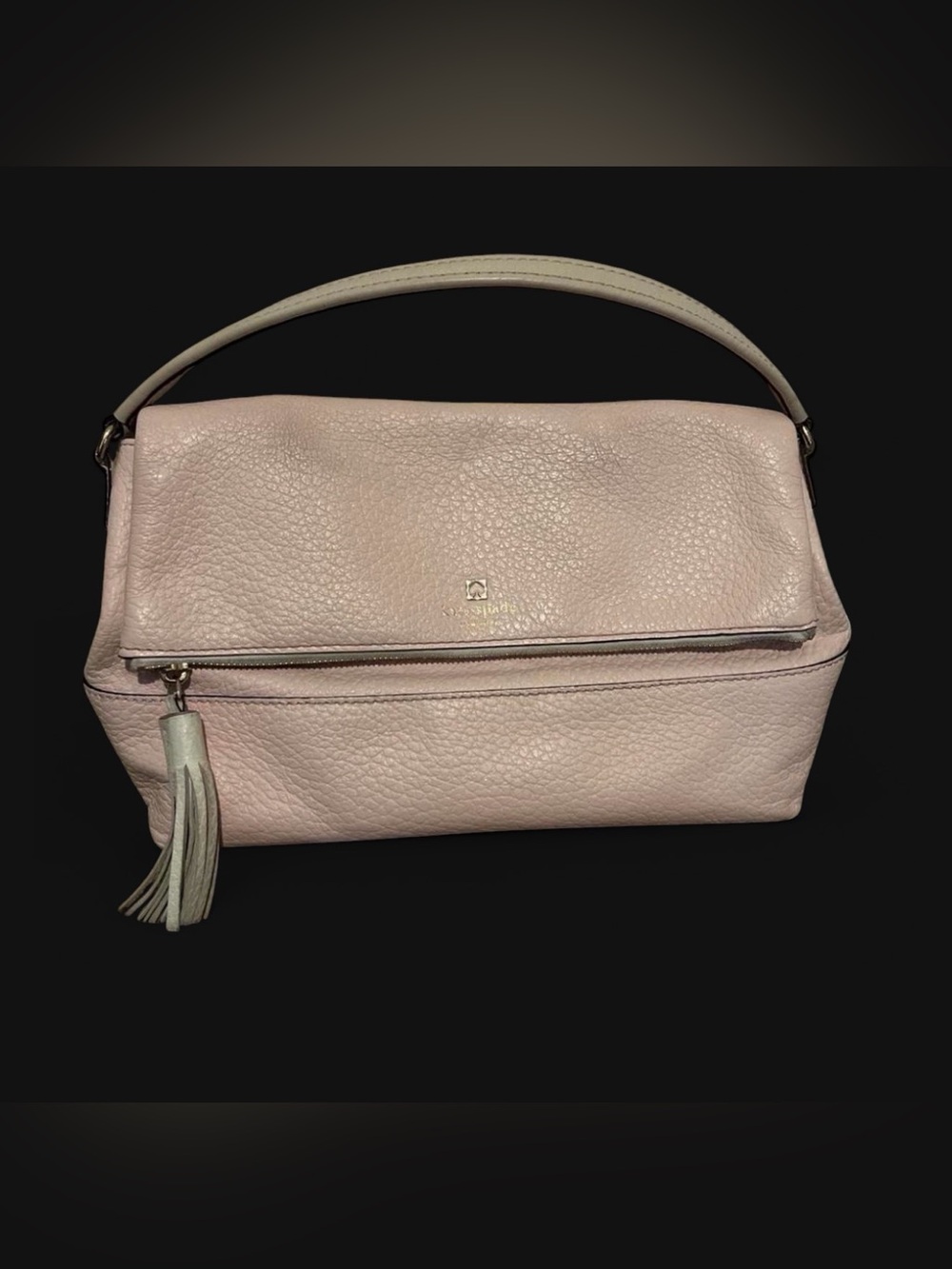 kate spade Pebbled Leather Shoulder Bag in Pale Blush